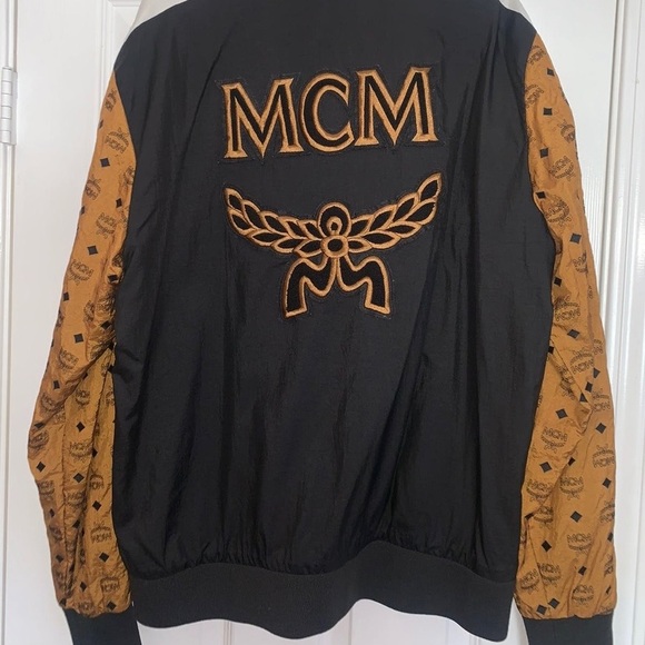 Puma Men’s size XL MCM tracksuit track jacket pants set black logo print luxury - Picture 7 of 14